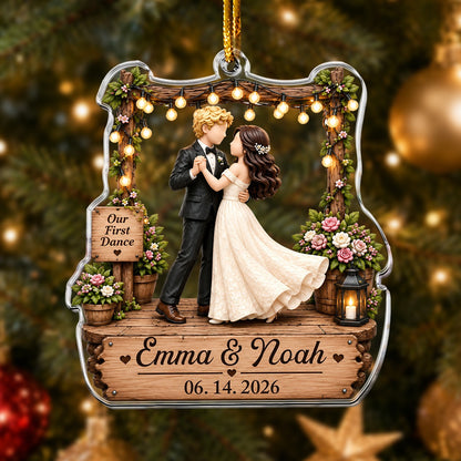 Our First Dance - Personalized Acrylic Ornament.