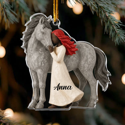 Horse Girl Christmas - Personalized Acrylic Ornament