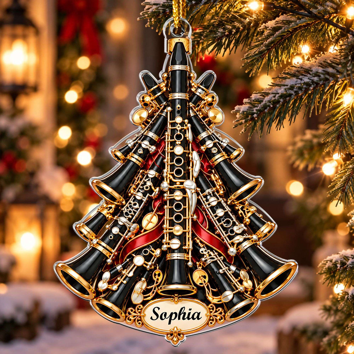 Gift For Clarinet Players - Personalized Acrylic Ornament