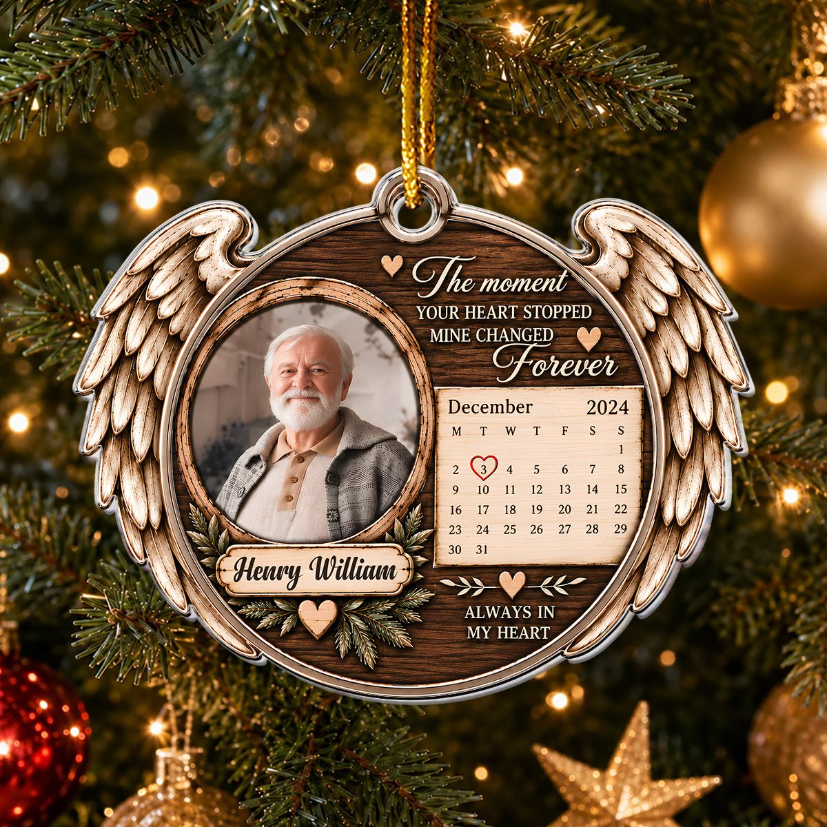 Always In My Heart - Personalized Acrylic Ornament