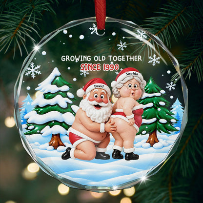 Growing Old Staying Naughty - Personalized Acrylic Ornament