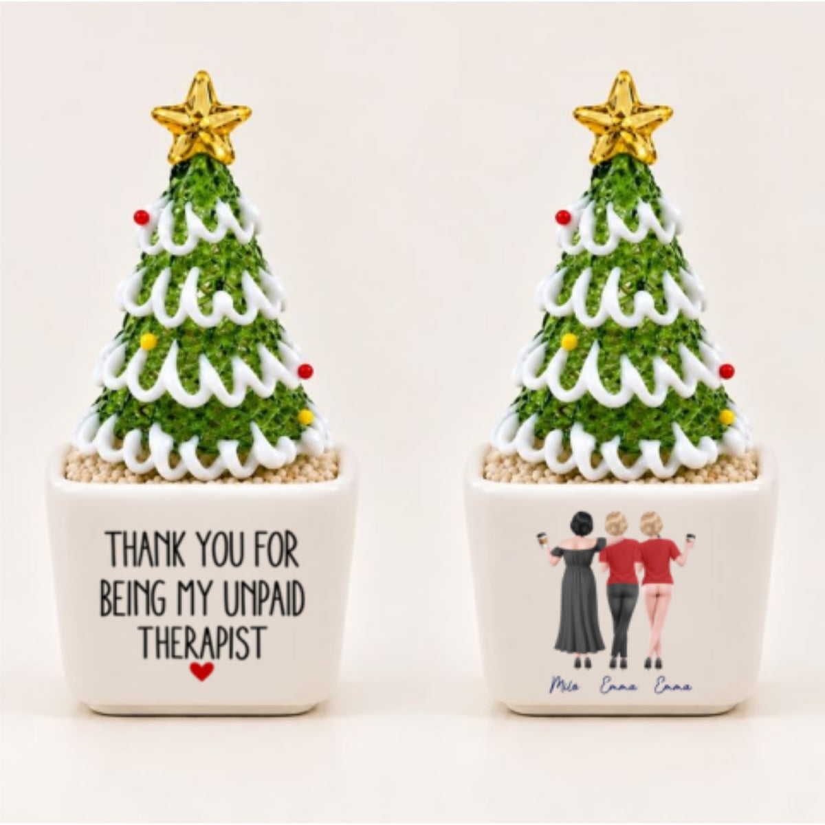 Mini Glass Christmas Tree – Festive Tabletop Decoration