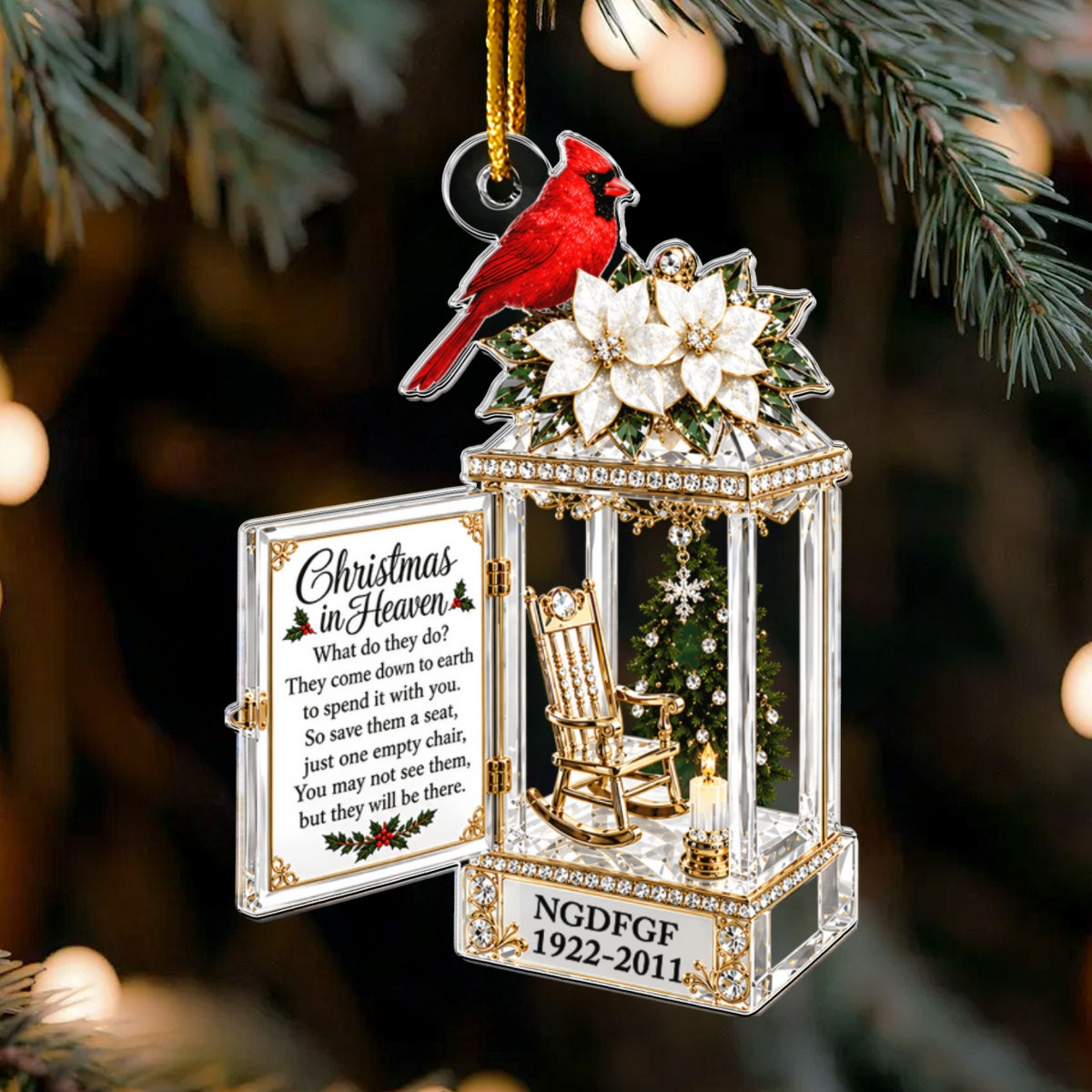 Christmas In Heaven - Personalized Acrylic Ornament