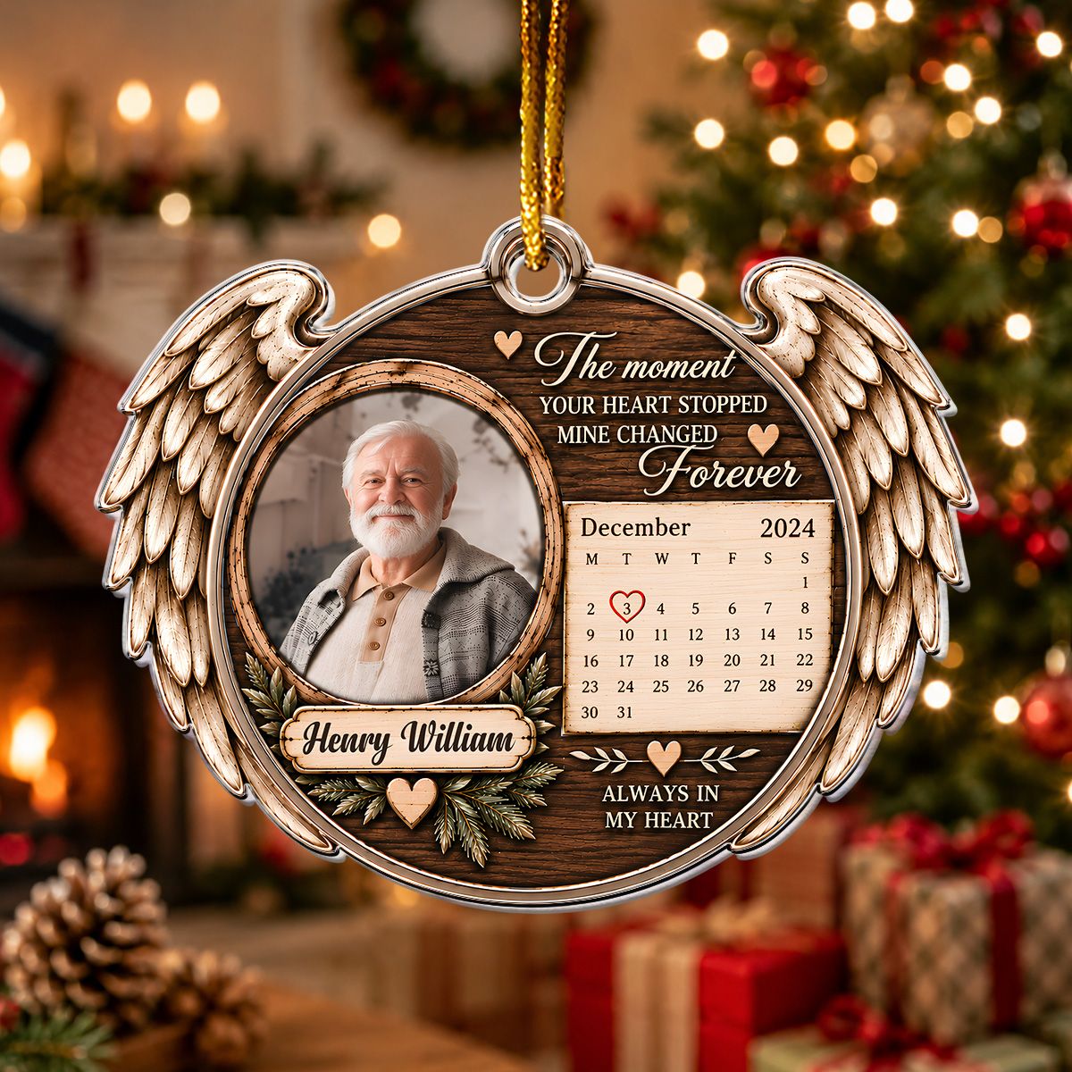 Always In My Heart - Personalized Acrylic Ornament