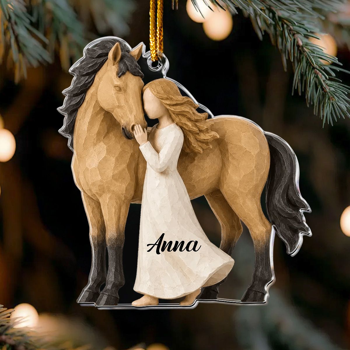 Horse Girl Christmas - Personalized Acrylic Ornament