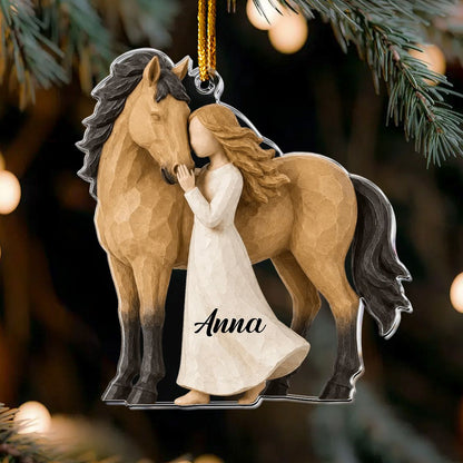 Horse Girl Christmas - Personalized Acrylic Ornament