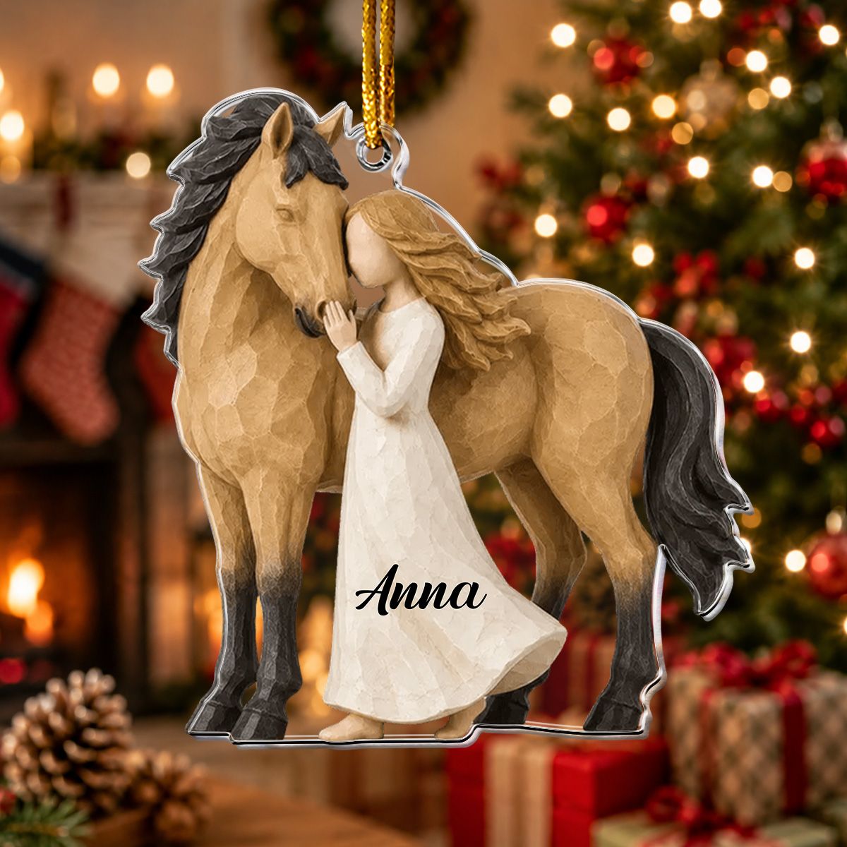 Horse Girl Christmas - Personalized Acrylic Ornament