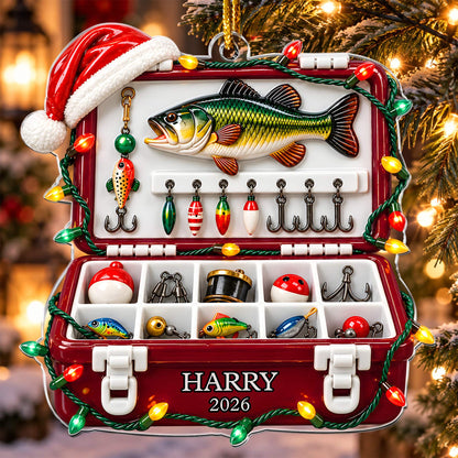 Fishing Tackle Box - Personalized Acrylic Ornament