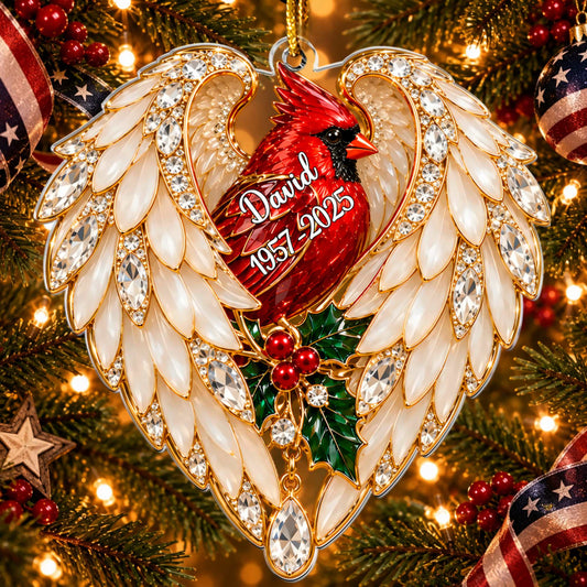 Cardinal Memorial - Personalized Acrylic Ornament
