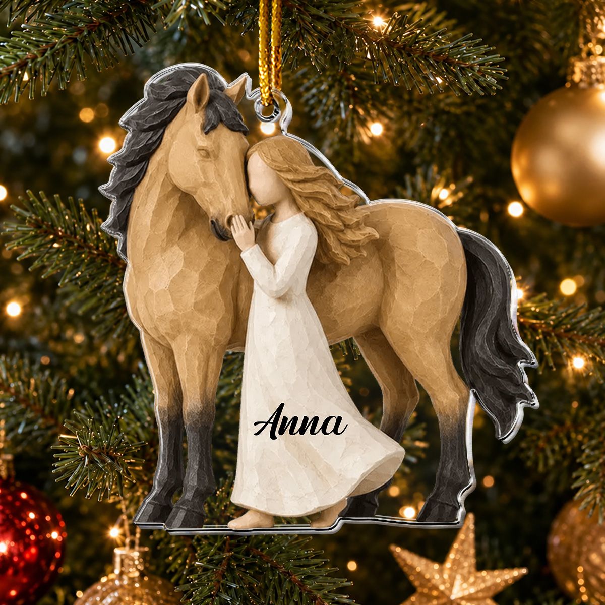 Horse Girl Christmas - Personalized Acrylic Ornament