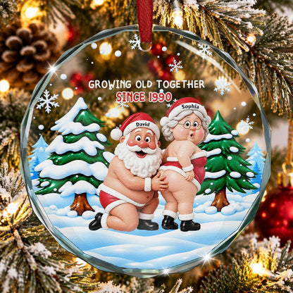 Growing Old Staying Naughty - Personalized Acrylic Ornament