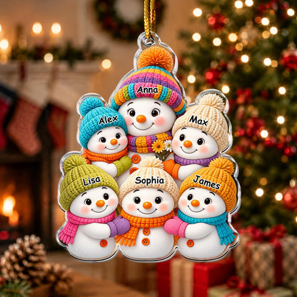 Snowman Grandma - Personalized Acrylic Ornament