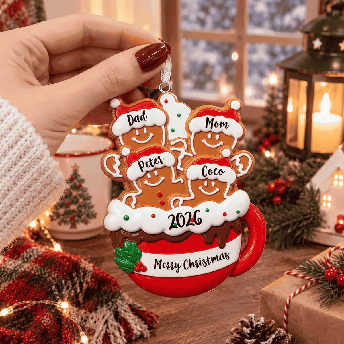 Resin Family Custom Name Acrylic Ornament