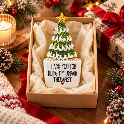 Mini Glass Christmas Tree – Festive Tabletop Decoration