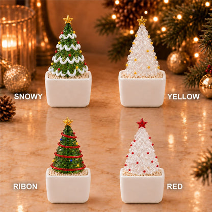 Mini Glass Christmas Tree – Festive Tabletop Decoration