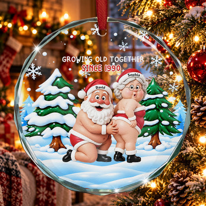 Growing Old Staying Naughty - Personalized Acrylic Ornament