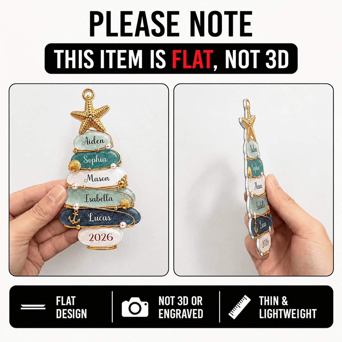 Custom Sea Tree 2026 Acrylic Ornament