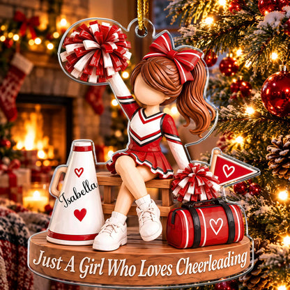 Cheerleader Ornament - Personalized Acrylic Ornament