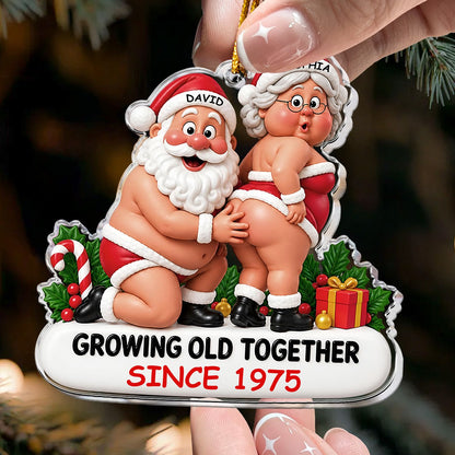 Growing Old Together - Funny Personalized Acrylic Ornament
