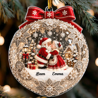 Christmas Romance - Personalized Acrylic Ornament