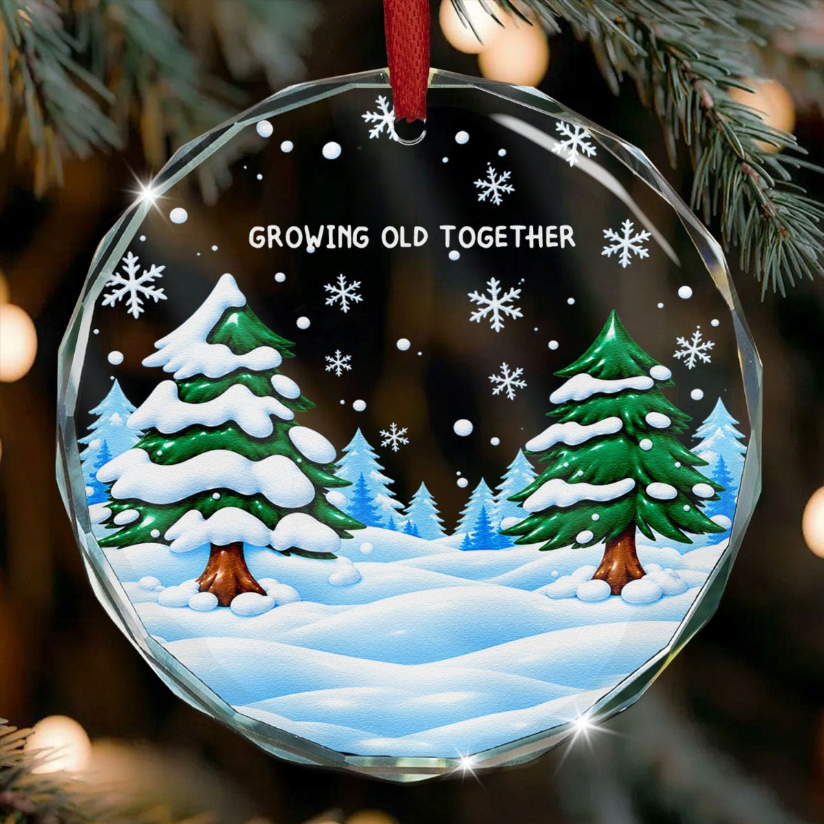 Growing Old Staying Naughty - Personalized Acrylic Ornament