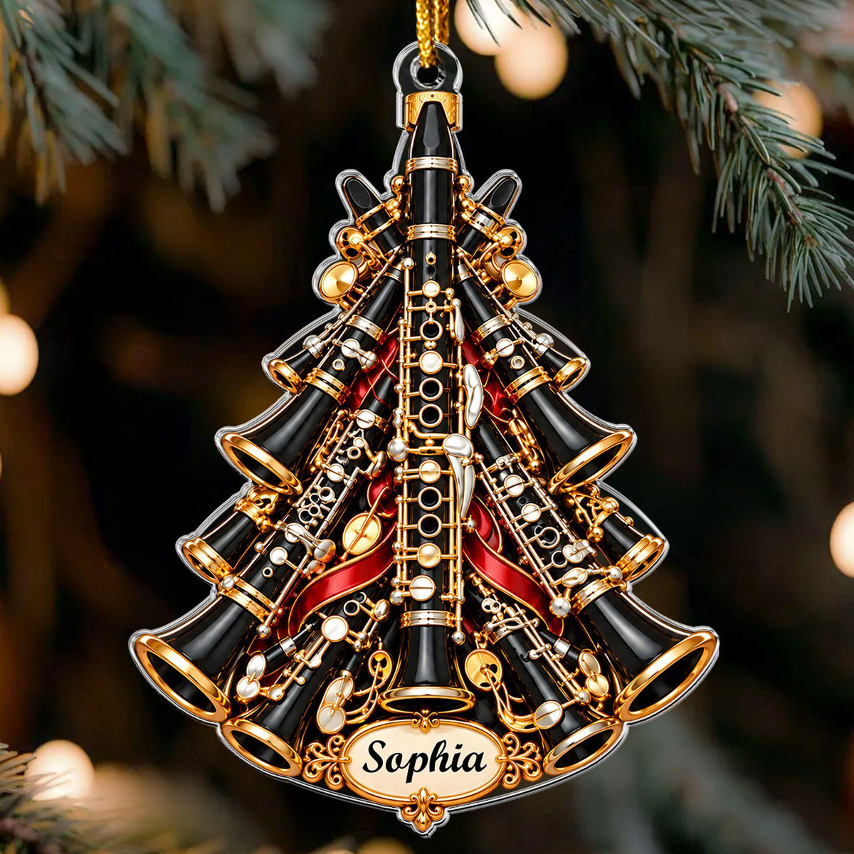 Gift For Clarinet Players - Personalized Acrylic Ornament