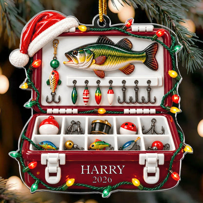 Fishing Tackle Box - Personalized Acrylic Ornament