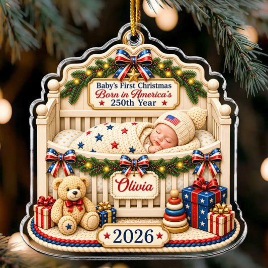 America 250th Anniversary Custom Shape Acrylic Ornament