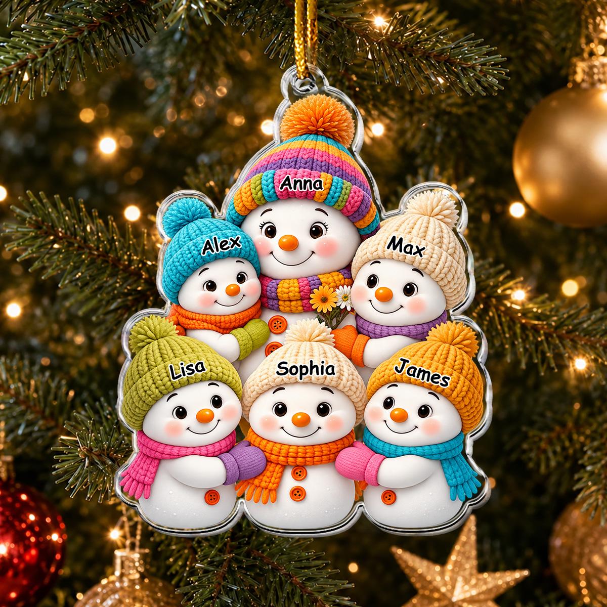 Snowman Grandma - Personalized Acrylic Ornament