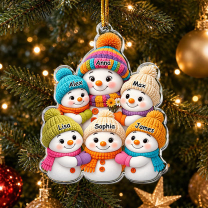 Snowman Grandma - Personalized Acrylic Ornament