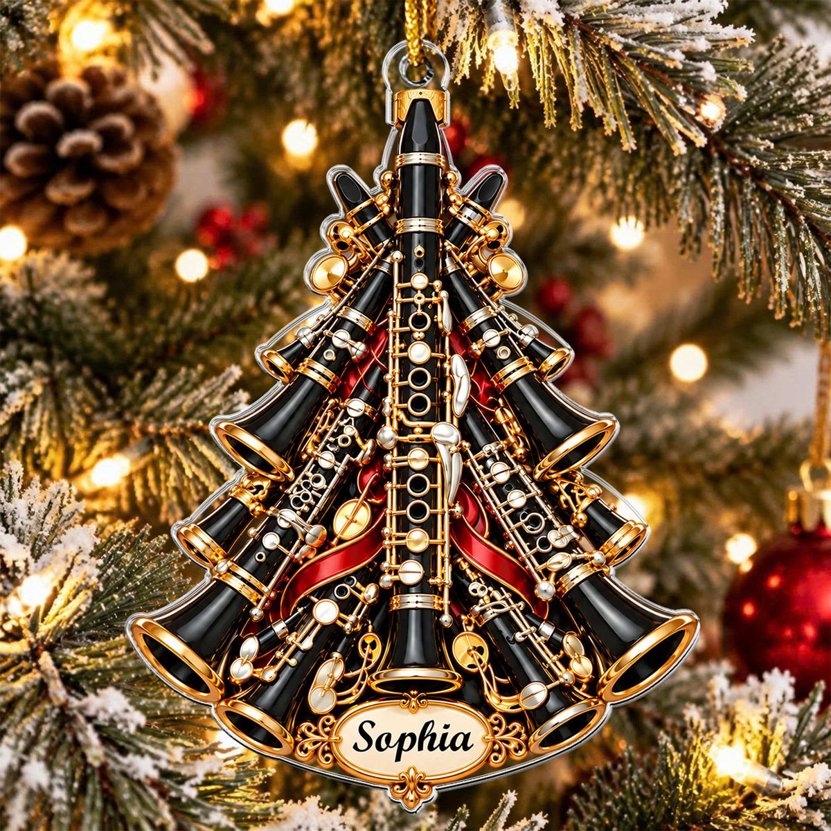 Gift For Clarinet Players - Personalized Acrylic Ornament