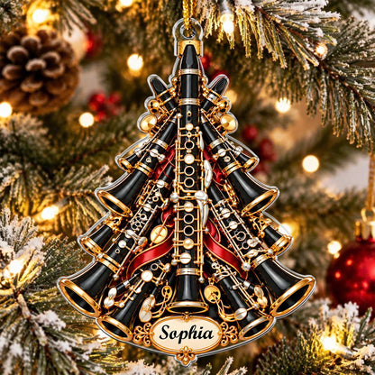 Gift For Clarinet Players - Personalized Acrylic Ornament