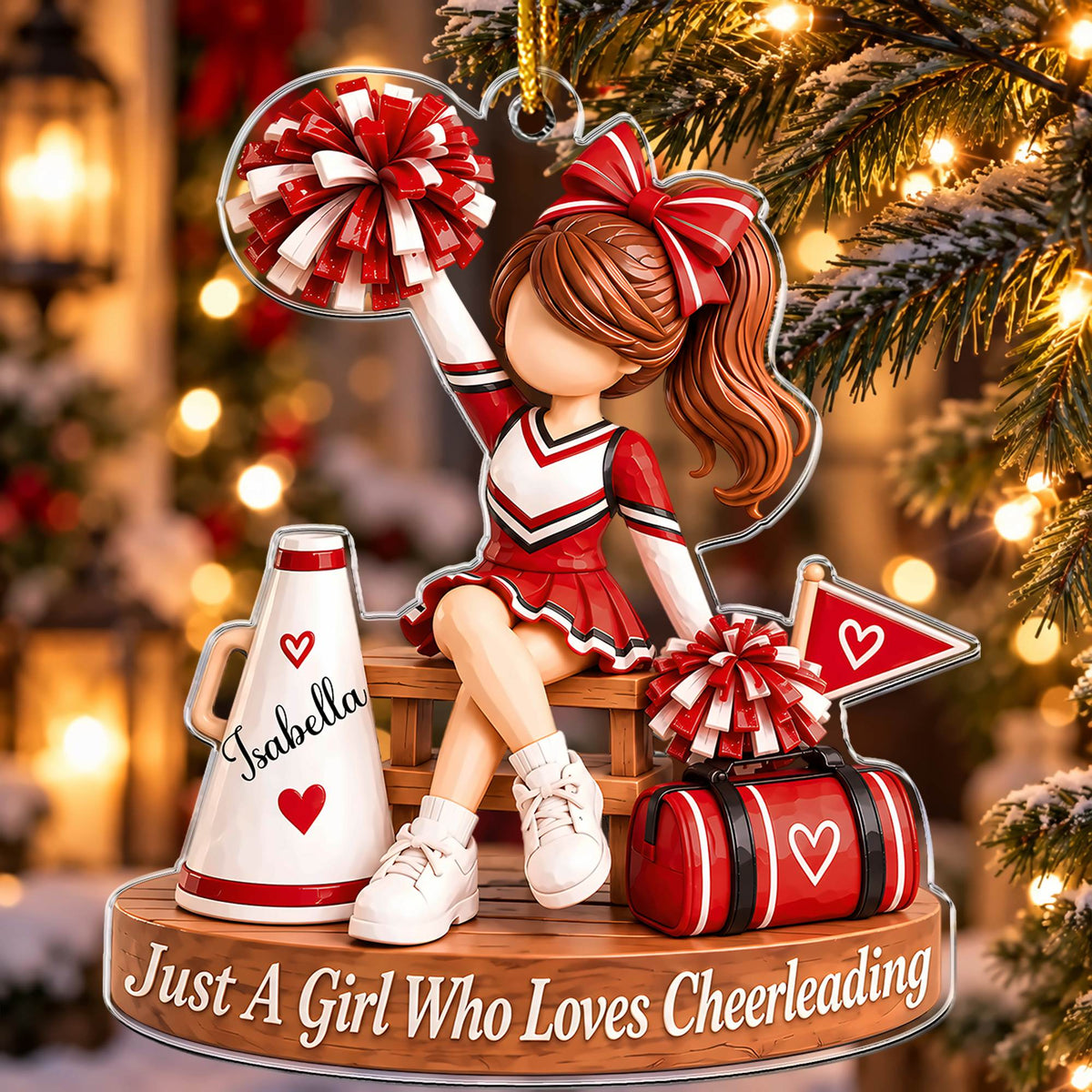 Cheerleader Ornament - Personalized Acrylic Ornament