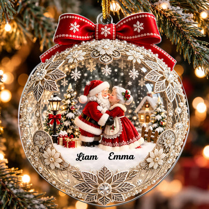 Christmas Romance - Personalized Acrylic Ornament